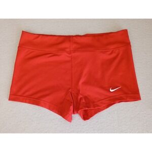 Nike Pro Dri Fit Spandex Volleyball Mini Compression Shorts Sz S Red (Seam Flaw)